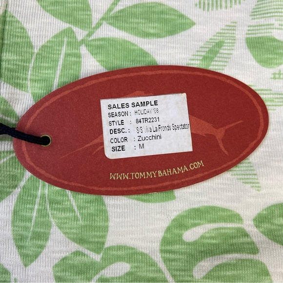 NWT Tommy Bahama Men’s Patterned Polo Size Medium‎ Green - Picture 5 of 7